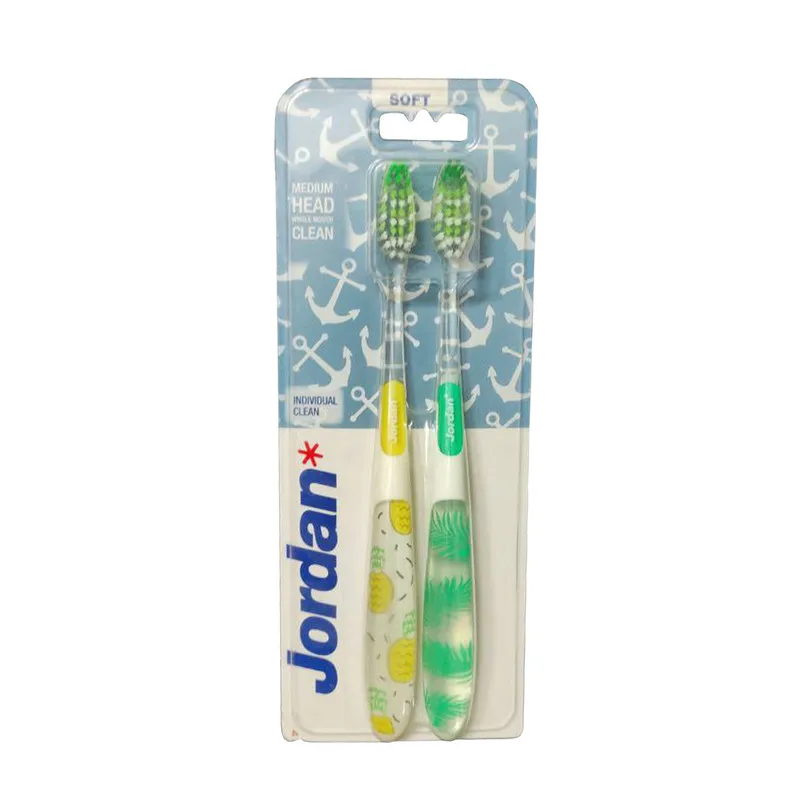 مسواک جردن مدل Individual Clean با برس نرم بسته 2 عددی - تصویر 2