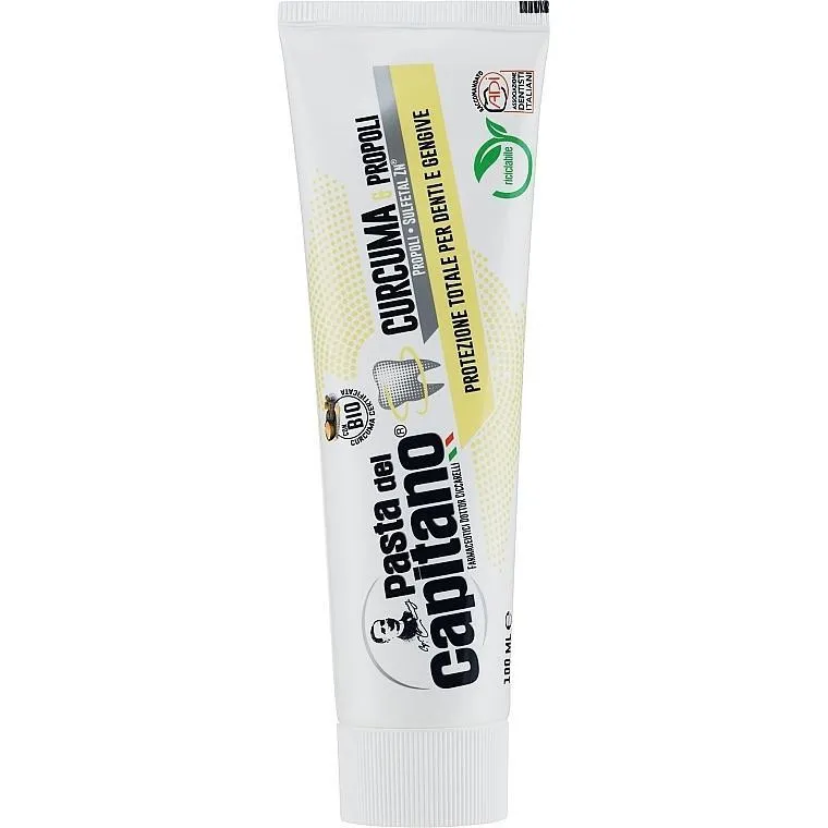 خمیر دندان پاستا دل کاپیتانو مدل Curcuma and Propoli حجم 100 میلی لیتر - تصویر 2