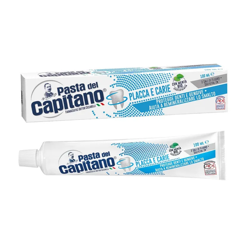 خمیردندان پاستا دل کاپیتانو مدل Placca e Carie حجم 100 میلی لیتر - تصویر 3