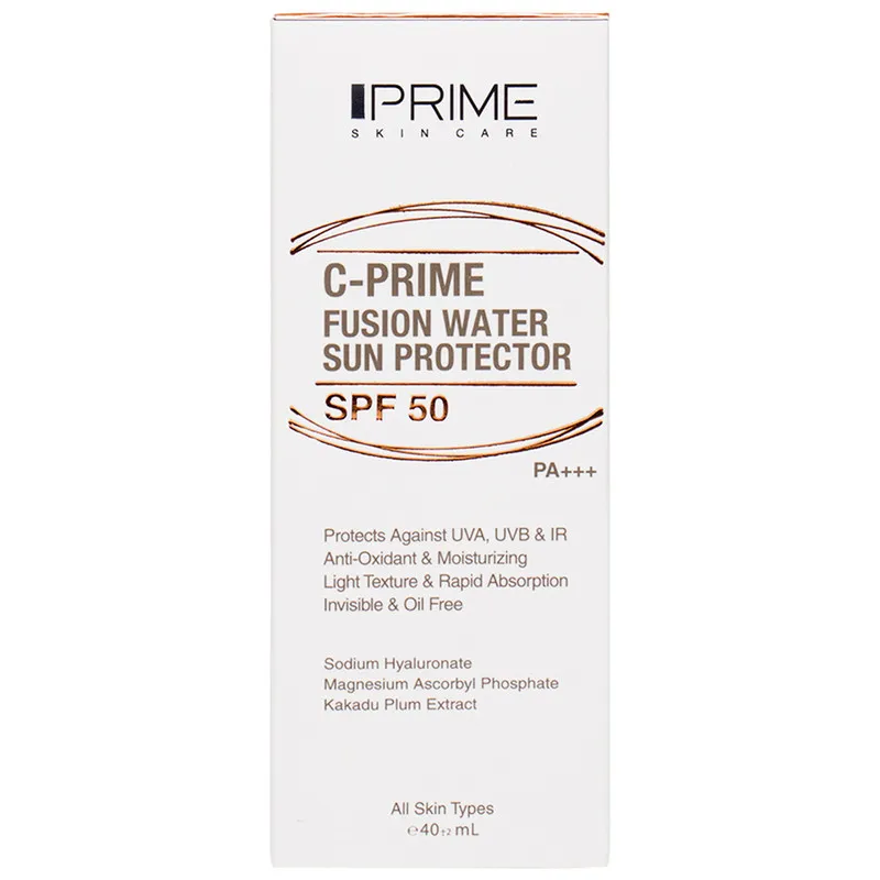 فلوئید ضدآفتاب بیرنگ پرایم SPF50 مدل C-Prime Fusion Water مناسب انواع پوست، حجم 40 میلیلیتر - تصویر 3