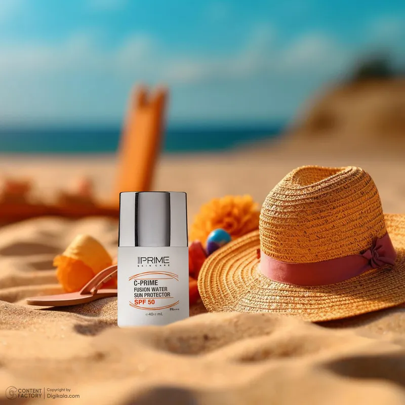 فلوئید ضدآفتاب بیرنگ پرایم SPF50 مدل C-Prime Fusion Water مناسب انواع پوست، حجم 40 میلیلیتر - تصویر 4