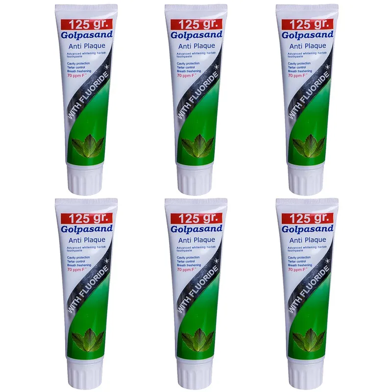 خمیر دندان گیاهی گل پسند مدل Anti Plaque حجم 125 گرم بسته 6 عددی