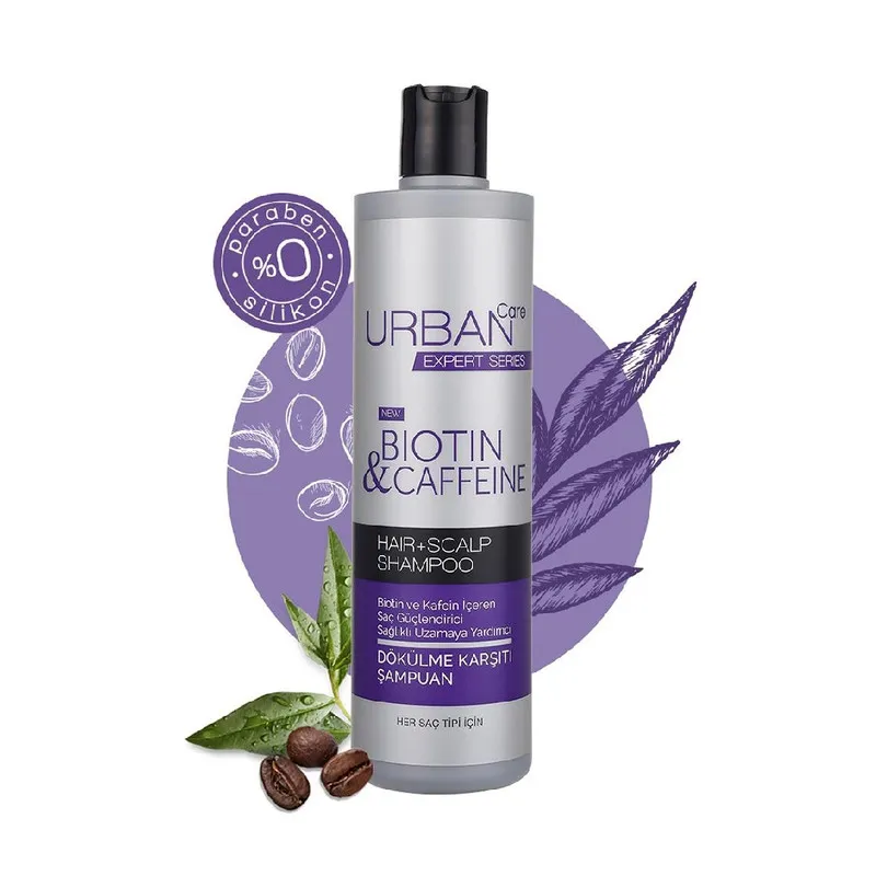 شامپو ضد ریزش مو اربن کر مدل biotin amp caffeine حجم 350 میلی لیتر - تصویر 2