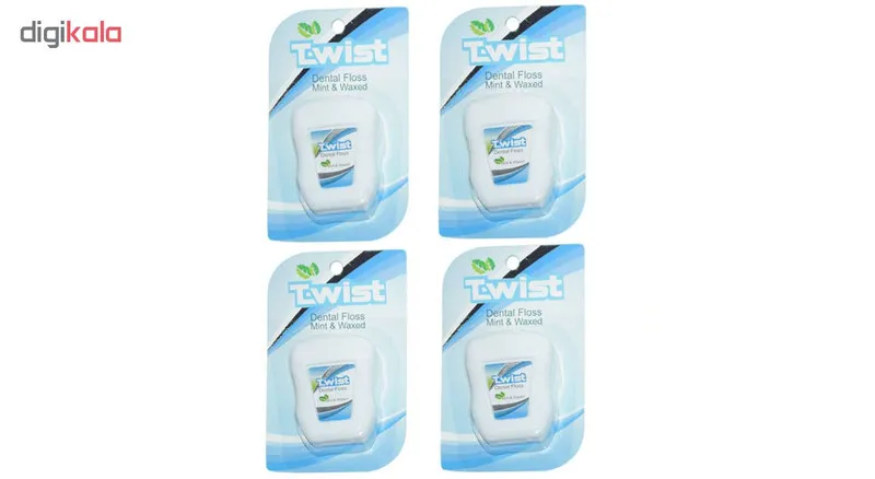 نخ دندان تویست مدل Mint And Waxed بسته 4 عددی - تصویر 2
