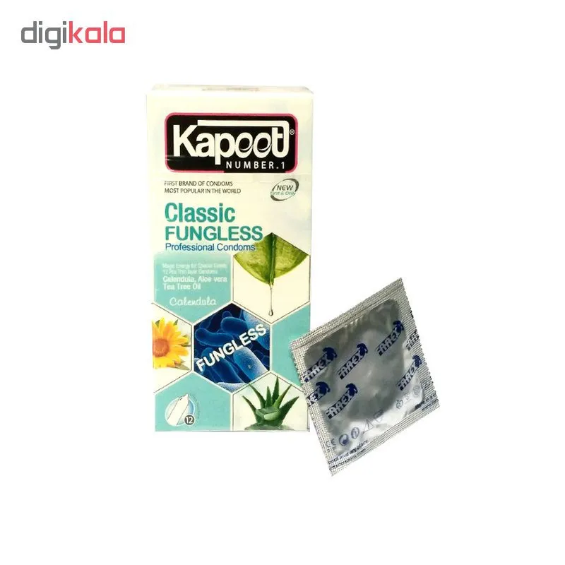 کاندوم کاپوت مدل Classic Fungless بسته 12 عددی به همراه کاندوم فارکس - تصویر 2