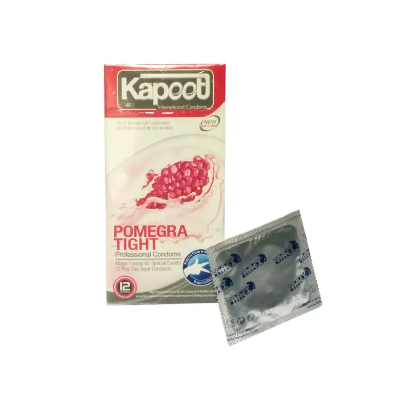 کاندوم کاپوت Pomegra Tight بسته 12 عددی به همراه کاندوم فارکس