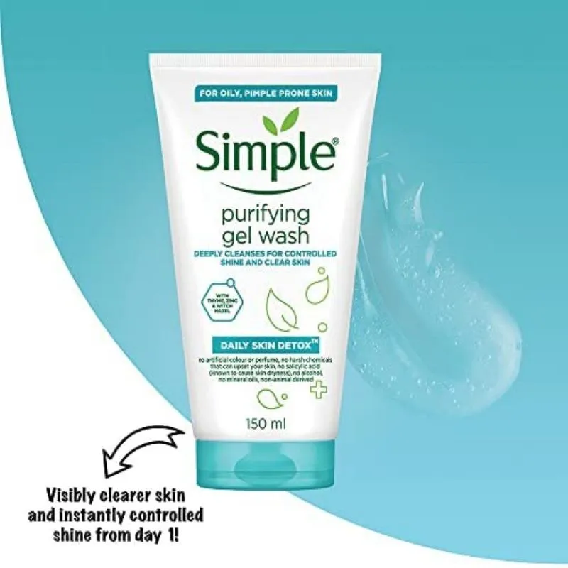 ژل شستشو صورت سیمپل مدل Purifying حجم 150 میلی لیتر - تصویر 2