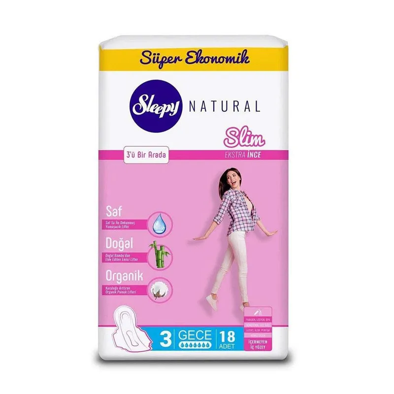 نوار بهداشتی اسلیپی مدل Slim بسته 18 عددی - تصویر 2