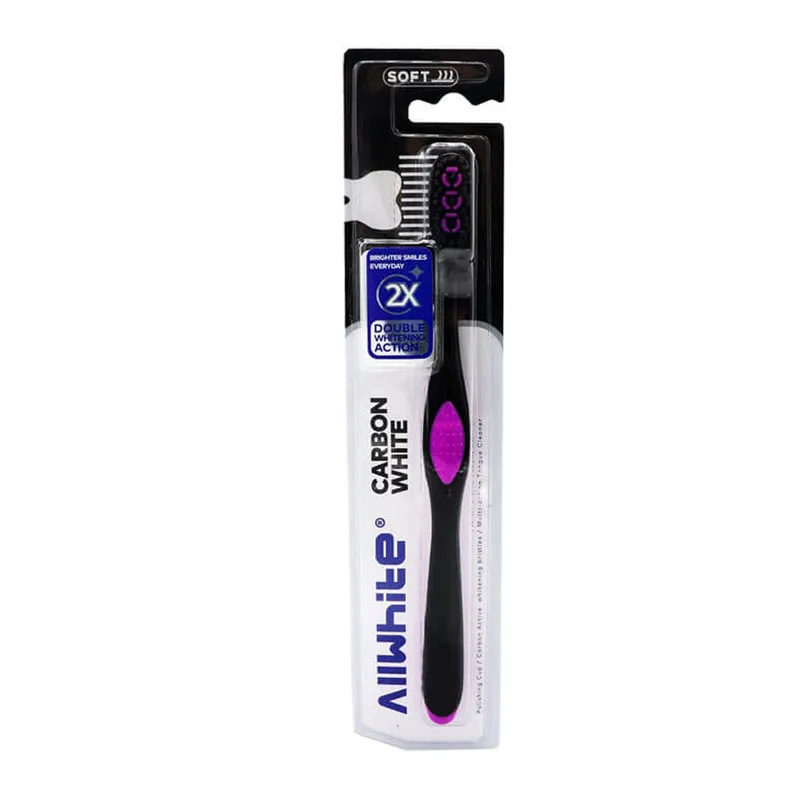 مسواک آل وایت مدل Carbon White با برس نرم مجموعه 4 عددی - تصویر 3