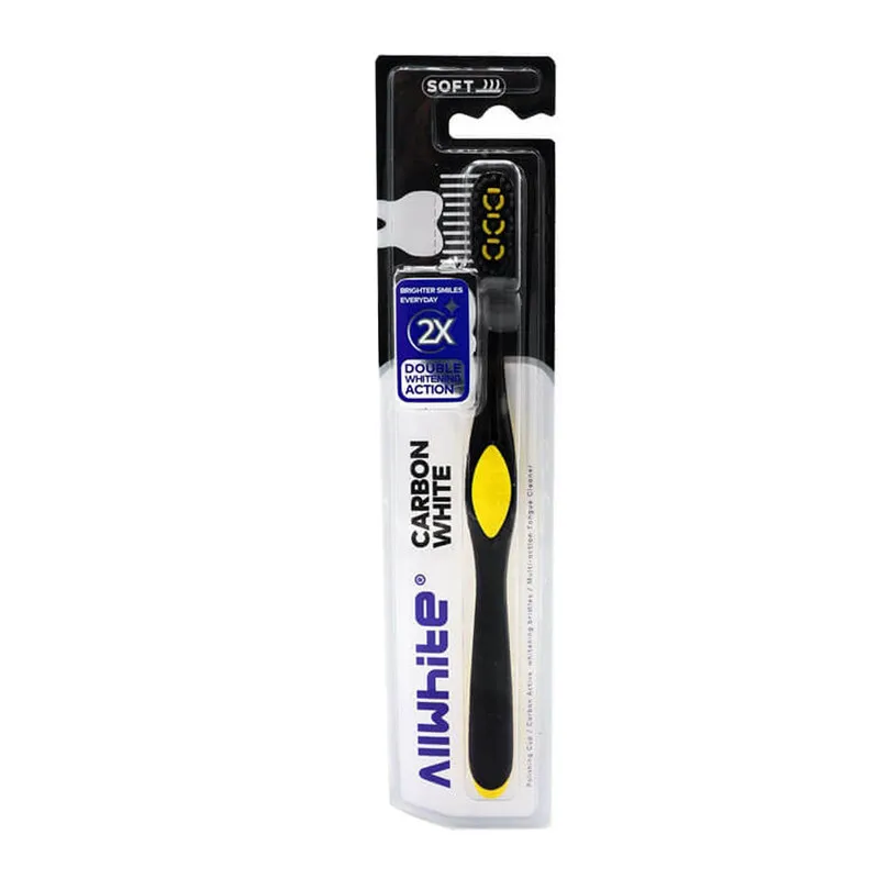 مسواک آل وایت مدل Carbon White با برس نرم مجموعه 4 عددی - تصویر 4