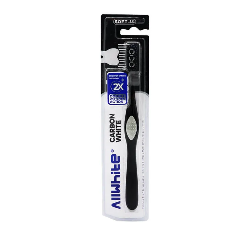مسواک آل وایت مدل Carbon White با برس نرم مجموعه 4 عددی - تصویر 5