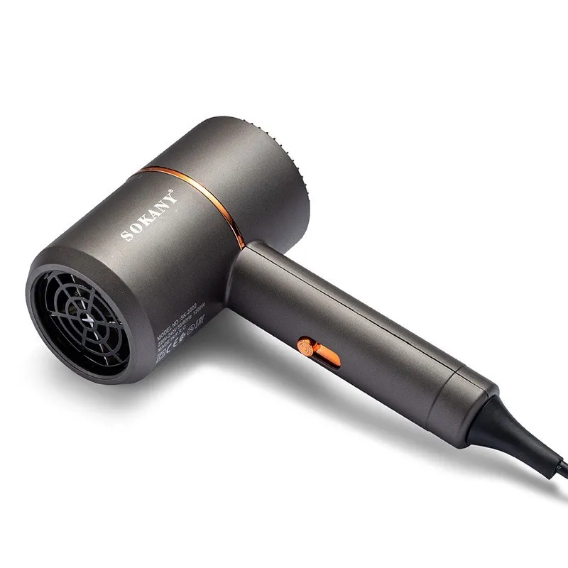 سشوار مسافرتی 1200 وات سوکانی مدل SK-2202، موتور AC، وزن 495 گرم، دارای سری متمرکزکننده باریک با ویژگی صافکنندگی، حجمدهندگی، با قابلیت تنظیم دما - تصویر 2