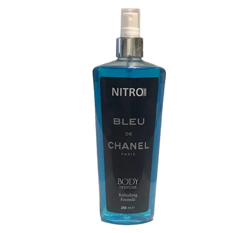 بادی اسپلش مردانه نیترو مدل BLUE CHANEL حجم 250 میلی لیتر - تصویر 2