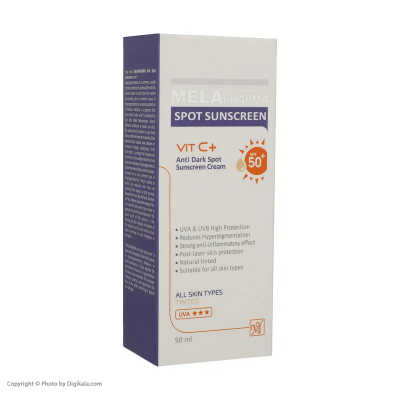 کرم ضد آفتاب و ضد لک مای سری ملافارما مدل vitamin c حجم 50 میلی لیتر - تصویر 3