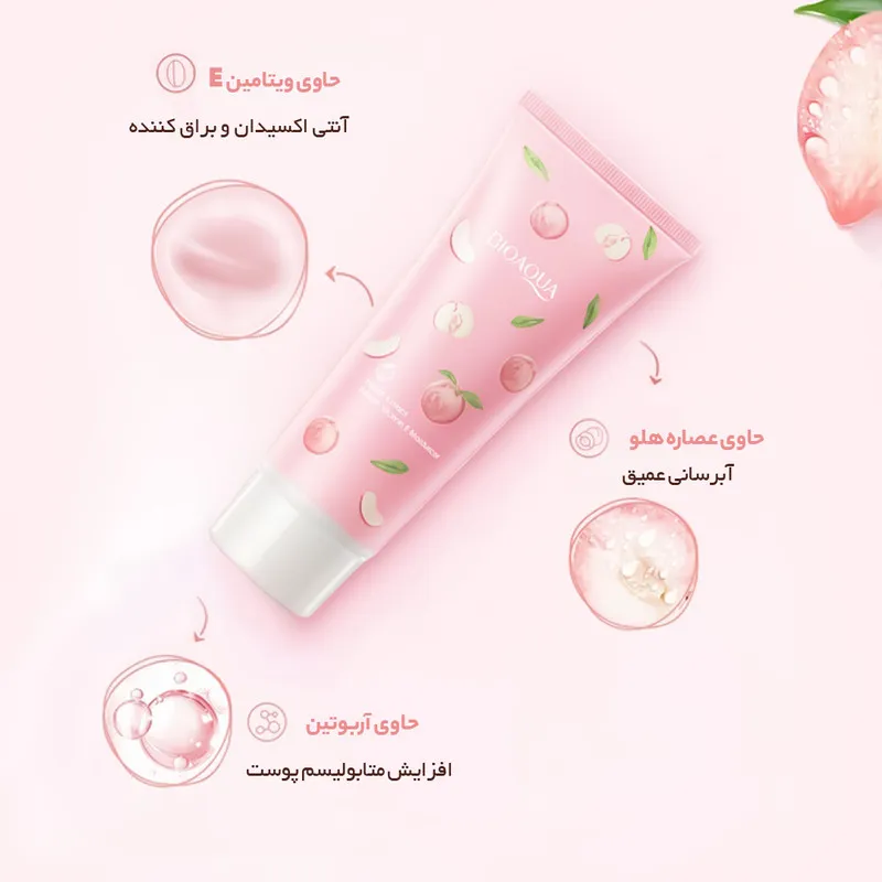لوسیون بدن بایو آکوا مدل Peach Extract حجم 100 میلی لیتر - تصویر 4