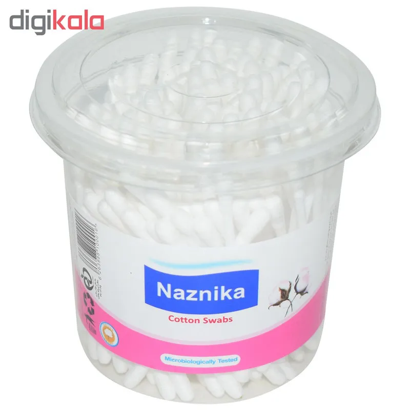 گوش پاک کن نازنیکا مدل Cotton Swabs بسته 200 عددی - تصویر 2