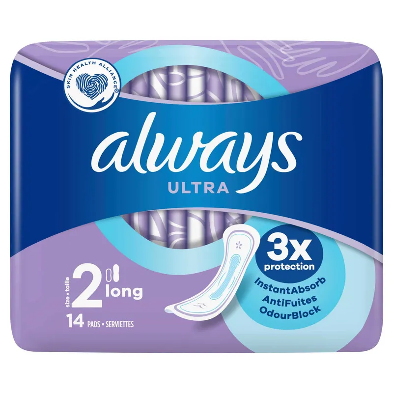 نوار بهداشتی الویز مدل ULTRA LONG بسته 14 عددی - تصویر 2