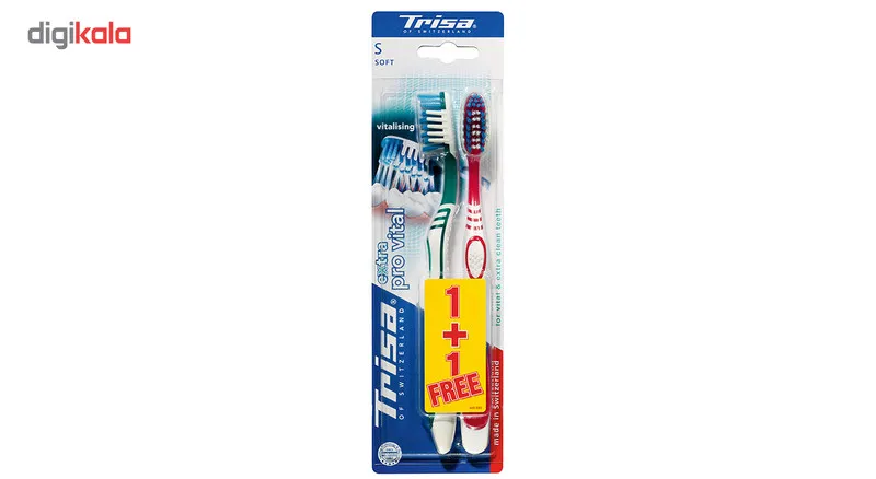 مسواک تریزا مدل Pro Vital با برس نرم بسته 2 عددی - تصویر 2