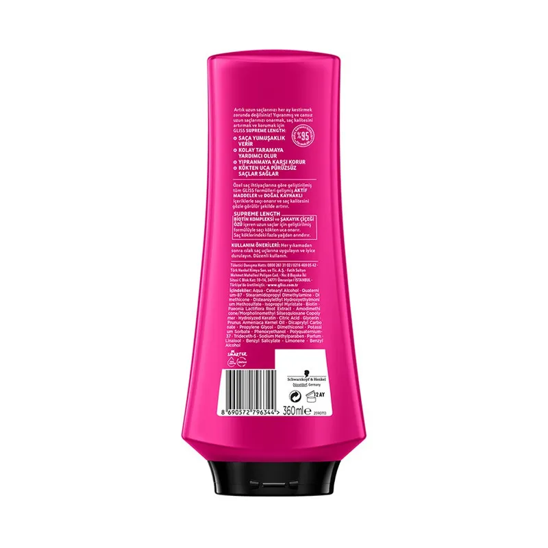 نرم کننده مو گلیس مدل SUPREME LENGTH حجم 360 میلی لیتر - تصویر 2