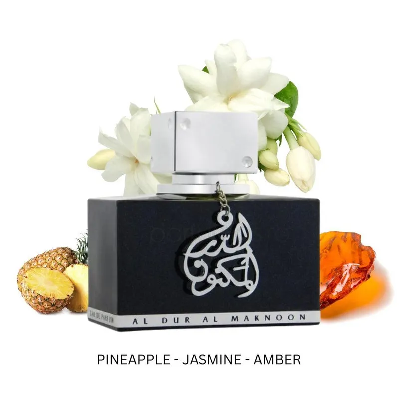 ادو پرفیوم مردانه لطافه مدل al dur al maknoon silver حجم 100 میلی لیتر - تصویر 2