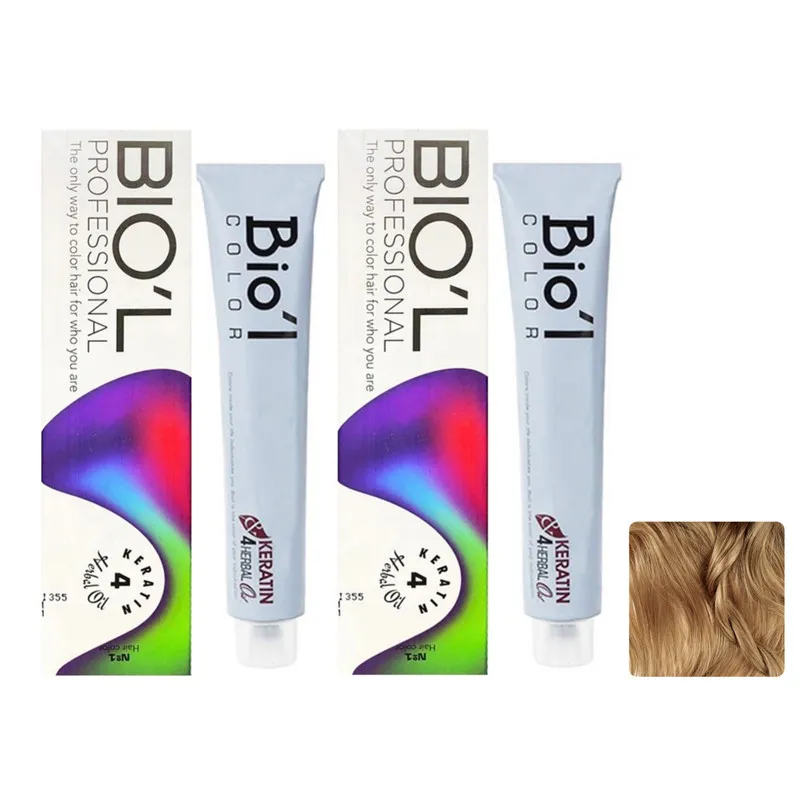 رنگ مو بیول مدل Natural شماره 6.0 حجم 100 میلی لیتر رنگ بلوند تیره طبیعی بسته 2 عددی - تصویر 2