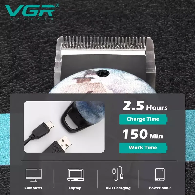 ماشین اصلاح موی سر و صورت وی جی ار مدل V-690 - تصویر 5