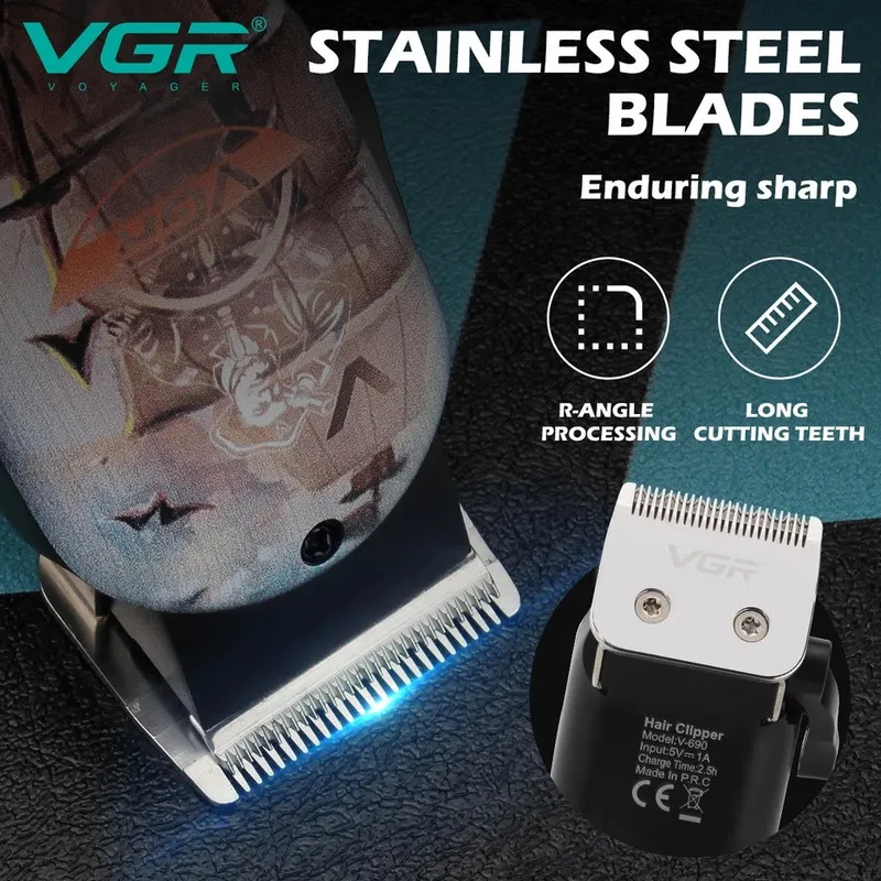 ماشین اصلاح موی سر و صورت وی جی ار مدل V-690 - تصویر 6