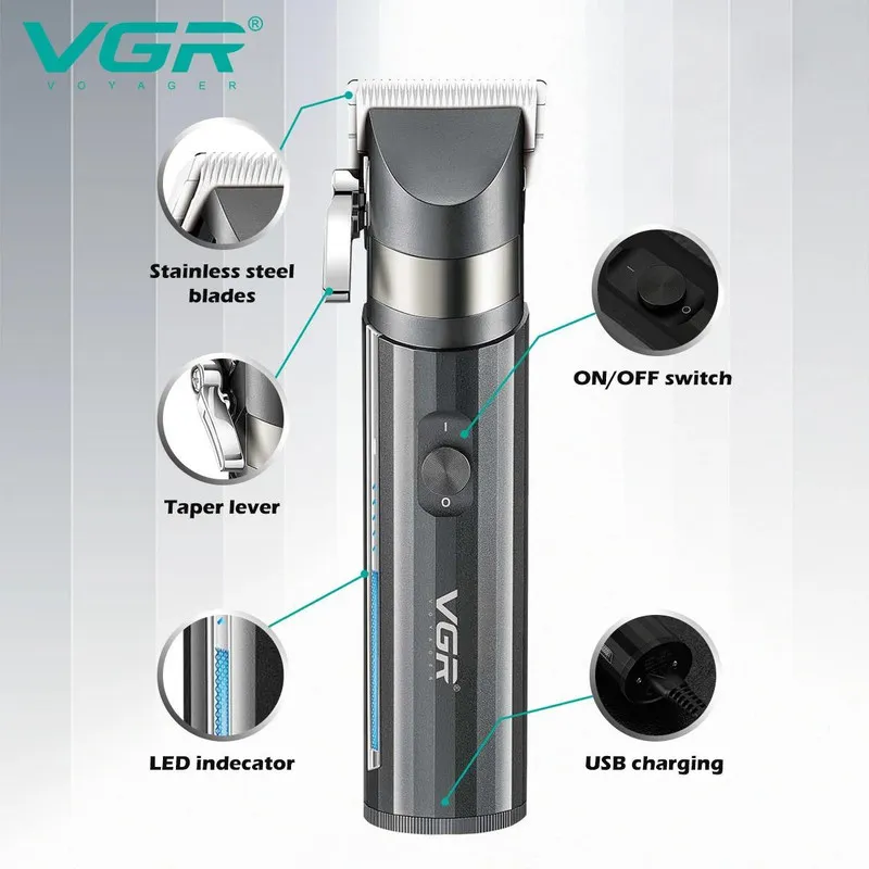 ماشین اصلاح موی سر و صورت وی جی ار مدل V-687 - تصویر 4