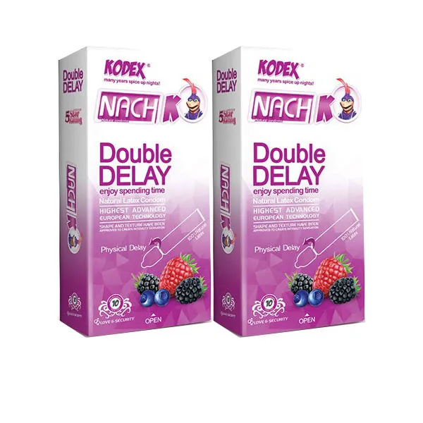 کاندوم تاخیری دوبل ناچ کدکس مدل Double Delay دو بسته 10 عددی