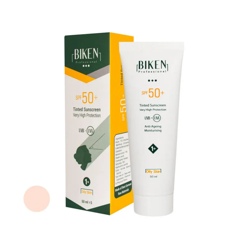 کرم ضدآفتاب رنگی بیکن +SPF50 شماره +1، مناسب پوستهای چرب، حجم 50 میلیلیتر - تصویر 3