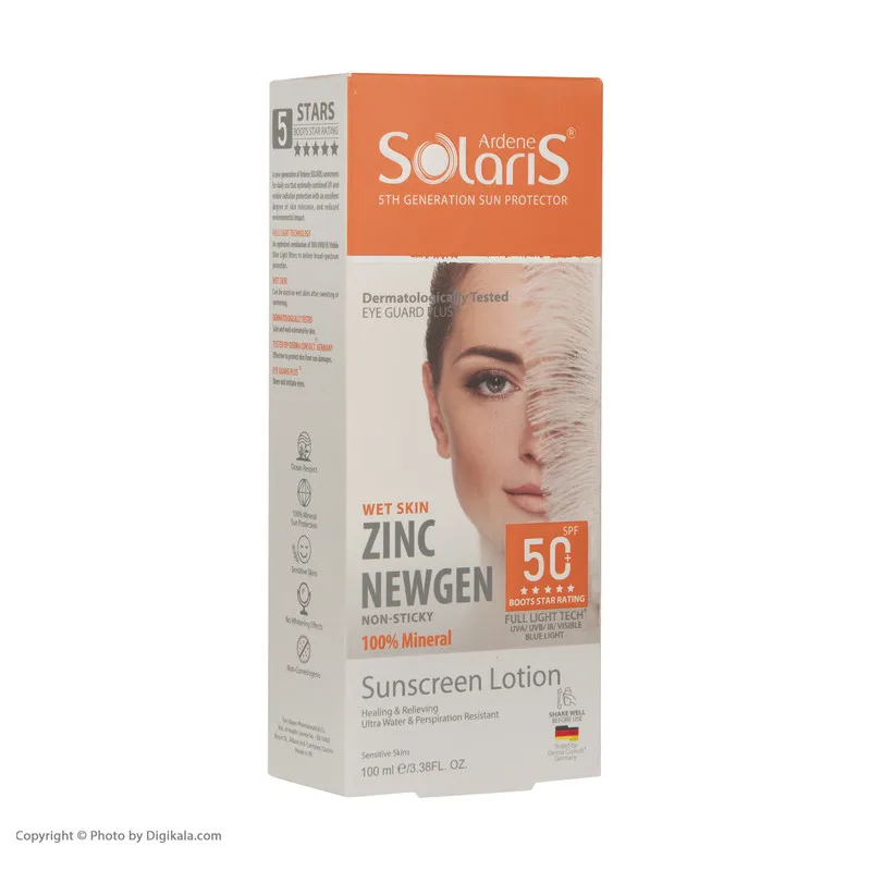 لوسیون ضد آفتاب آردن سولاریس مدل Zinc Newgen حجم 100 میلی لیتر - تصویر 4