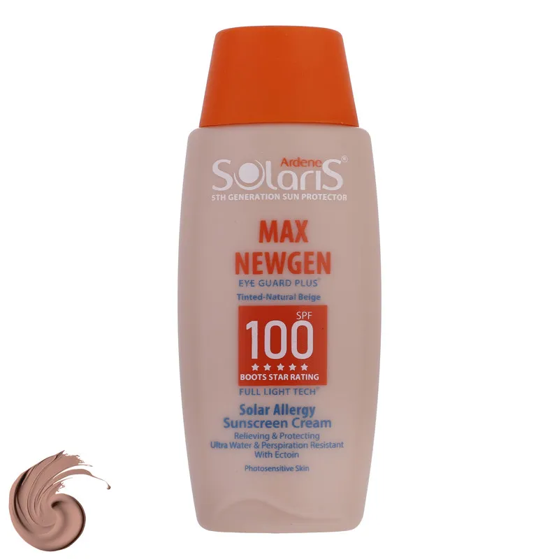 کرم ضدآفتاب رنگی آردن سولاریس SPF100 مدل Max Newgen، مناسب پوست‌های حساس، حجم 100 میلی‌لیتر - تصویر 2
