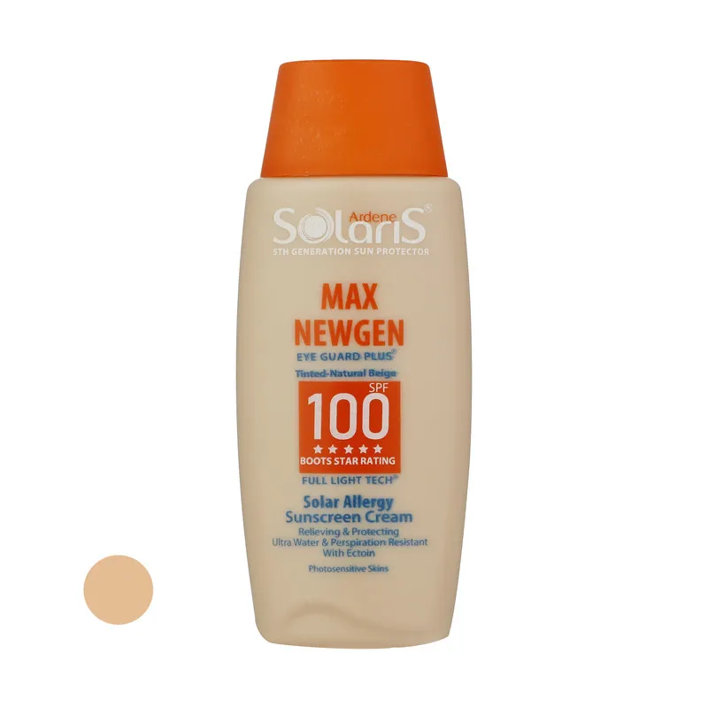 کرم ضدآفتاب رنگی آردن سولاریس SPF100 مدل Max Newgen، مناسب پوست‌های حساس، حجم 100 میلی‌لیتر - تصویر 3