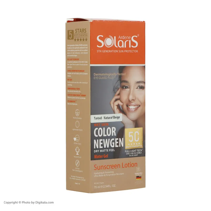 لوسیون ضد آفتاب آردن سولاریس مدل Color Newgen حجم 75 میلی لیتر - تصویر 3