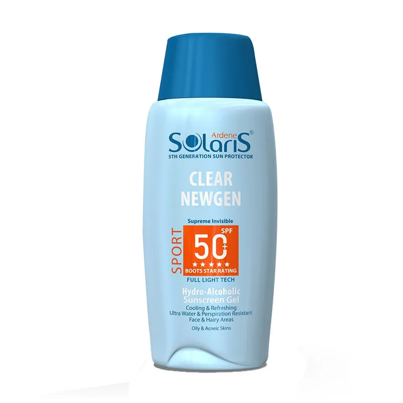 ژل ضدآفتاب بی‌رنگ آردن سولاریس SPF50 مدل Clear Newgen، مناسب پوست‌های چرب، حجم 100 میلی‌لیتر - تصویر 3