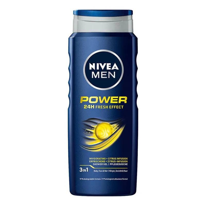 شامپو بدن نیوآ مدل Power Erfrischend Zitrus-Infusiun 3in1 حجم 500 میلی لیتر