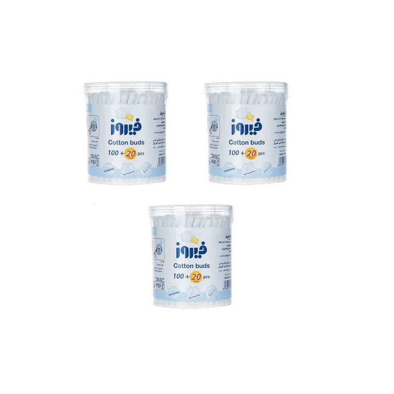 گوش پاک کن فیروز مدل high absorbency بسته 3 عددی - تصویر 2