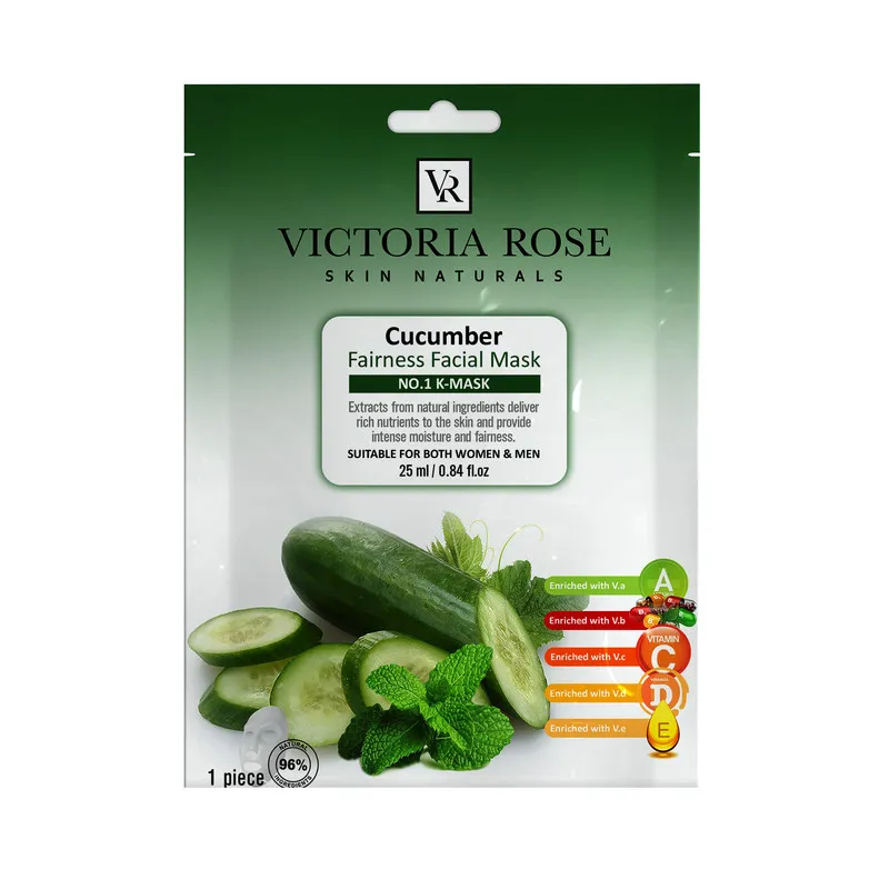 ماسک صورت ویکتوریا رز مدل Cucumber Menthol حجم 25 میلی لیتر بسته 5 عددی - تصویر 2
