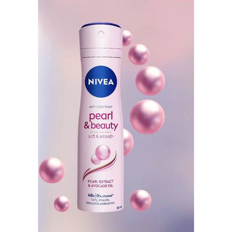 اسپری ضد تعریق زنانه نیوآ مدل Pearl and Beauty Smooth and Soft حجم 150 میلی لیتر - تصویر 2