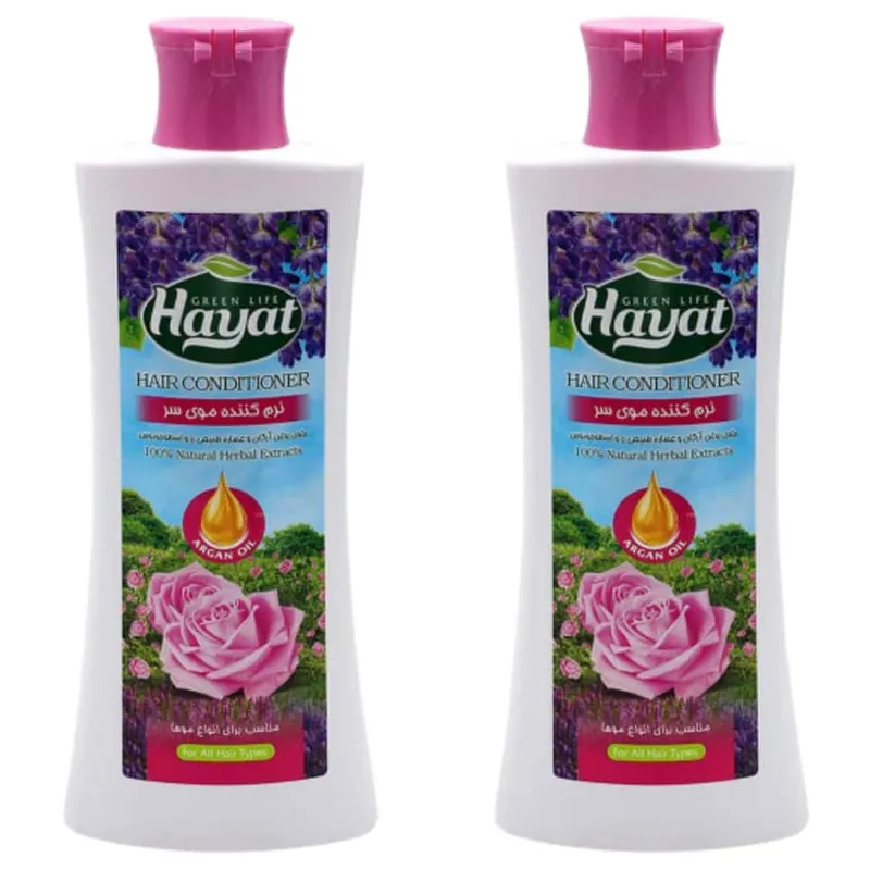 نرم کننده مو حیات مدل رز و اسطوخودوس حجم 300 میلی لیتر بسته 2 عددی