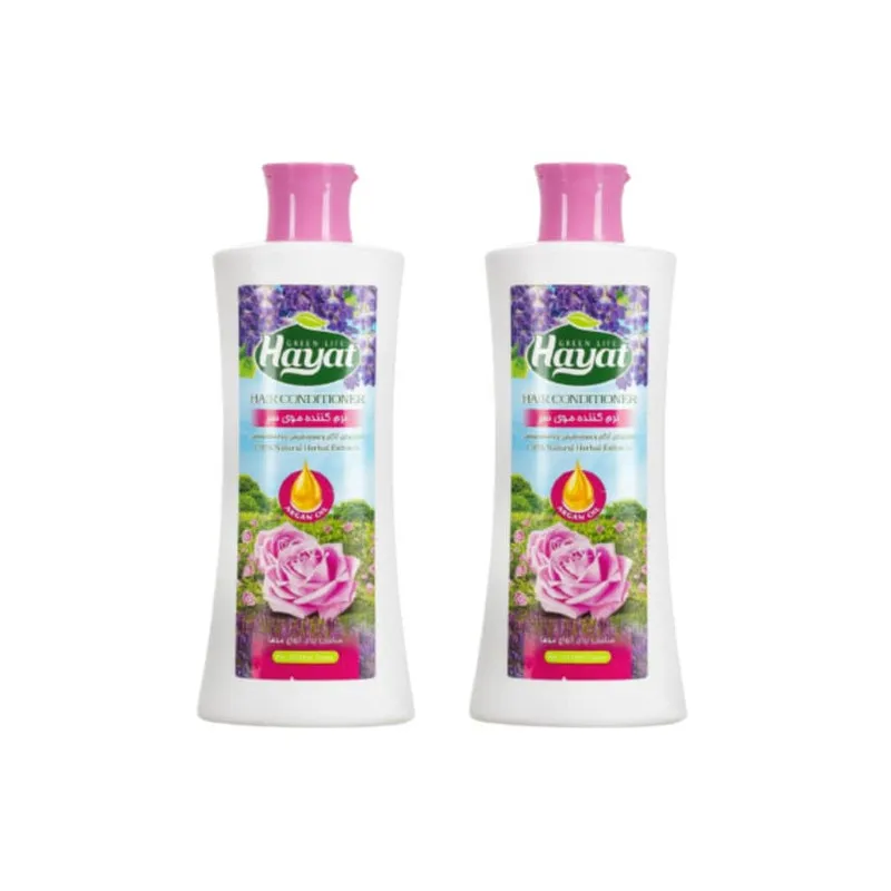 نرم کننده مو حیات مدل رز و اسطوخودوس حجم 300 میلی لیتر بسته 2 عددی - تصویر 2