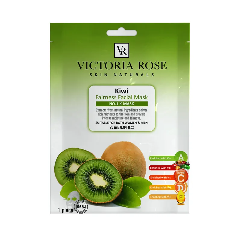 ماسک صورت ویکتوریا رز مدل Kiwi حجم 25 میلی لیتر بسته 25 عددی