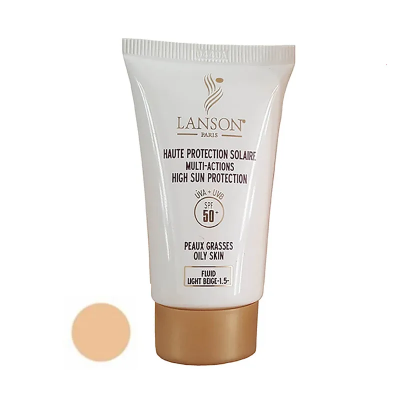 کرم ضدآفتاب رنگی لانسون SPF50 مدل مولتی اکشن شماره 1.5، مناسب پوستهای چرب، حجم 40 میلیلیتر - تصویر 2