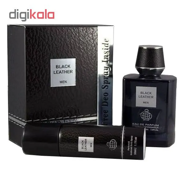 ادو پرفیوم مردانه فراگرنس ورد مدل Black Leather حجم 100 میلی لیتر به همراه اسپری فراگرنس مدل Black Leather حجم 50 میلی لیتر - تصویر 2