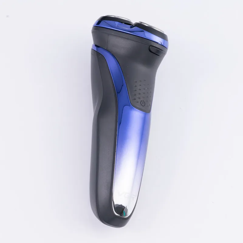 ماشین اصلاح موی صورت وی جی آر مدل V-306 با تیغه استیل ضد زنگ چرخشی، حرکت سری در 5 جهت، استفاده خشک و مرطوب، شارژ USB و نمایشگر LED میزان شارژ - تصویر 3