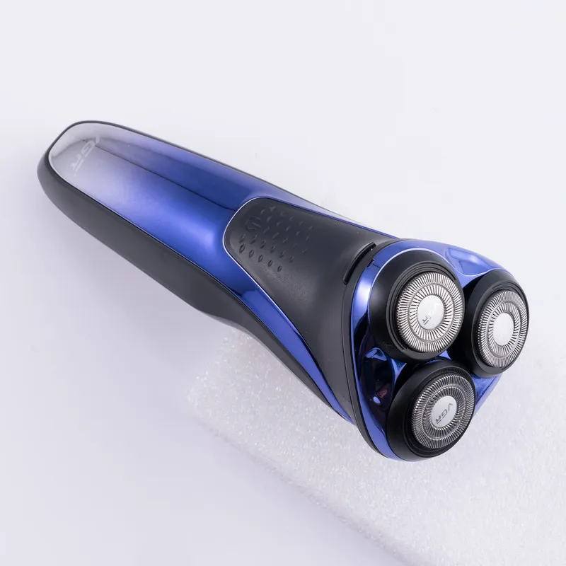 ماشین اصلاح موی صورت وی جی آر مدل V-306 با تیغه استیل ضد زنگ چرخشی، حرکت سری در 5 جهت، استفاده خشک و مرطوب، شارژ USB و نمایشگر LED میزان شارژ - تصویر 4