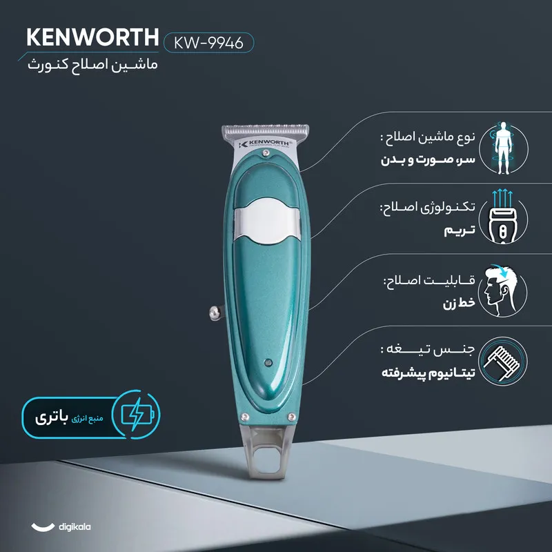 ماشین اصلاح موی سر و صورت کنورث مدل KW-9946 - تصویر 3