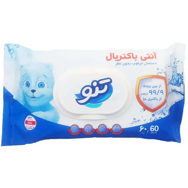 دستمال مرطوب تنو مدل T60 بسته 60 عددی - تصویر 2