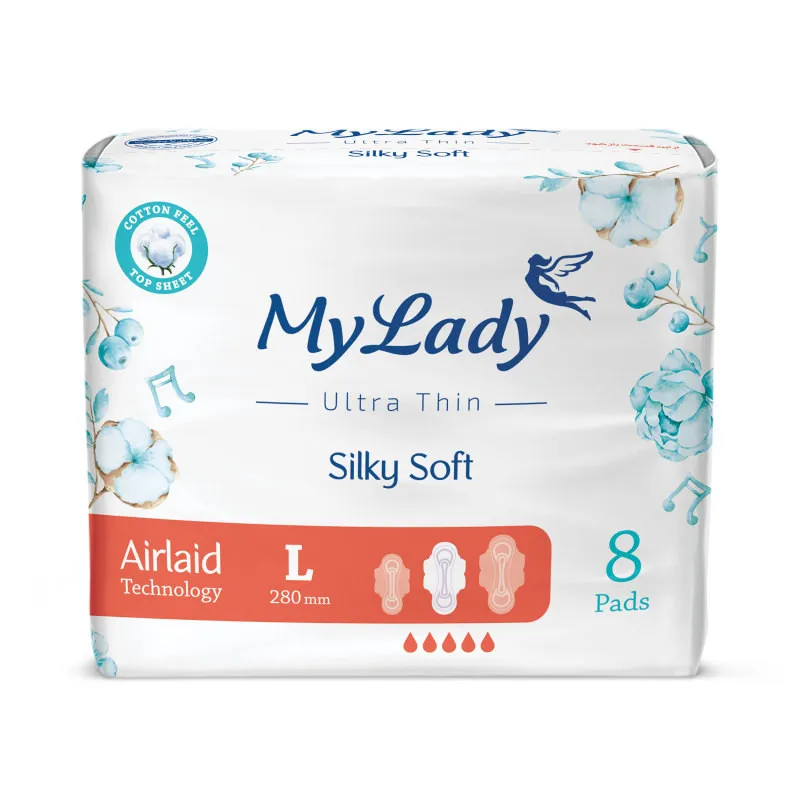 نوار بهداشتی مای لیدی مدل Silky Soft سایز بزرگ مجموعه 6 عددی - تصویر 3