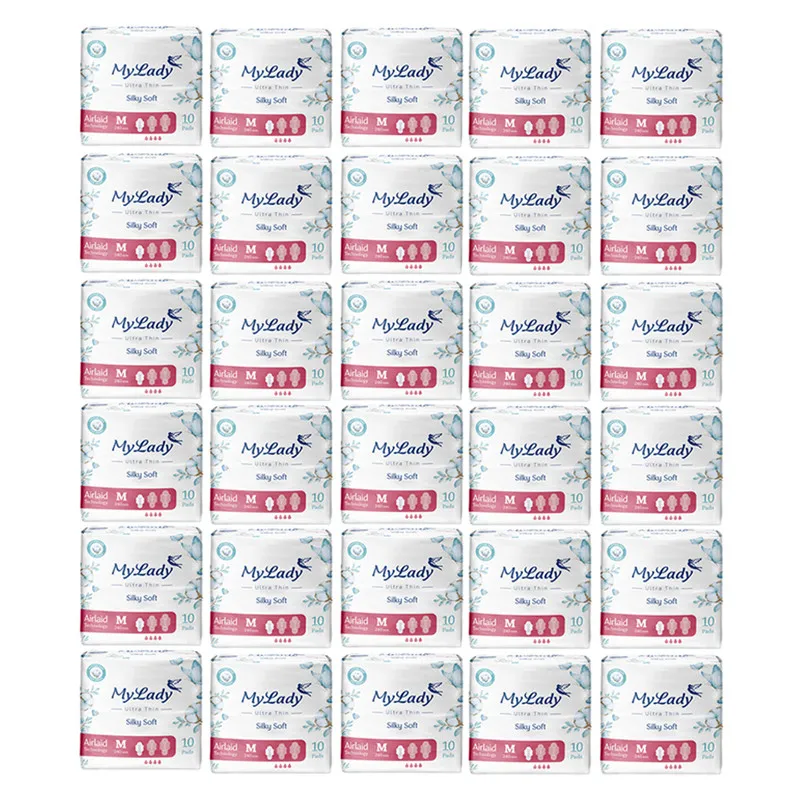 نوار بهداشتی مای لیدی مدل Silky Soft سایز متوسط مجموعه 30 عددی - تصویر 5
